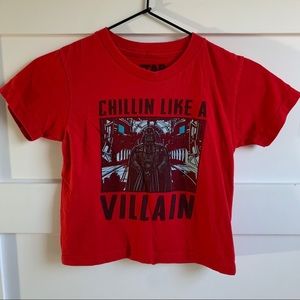 STAR WARS | Chillin Like a Villian Red T-Shirt 4T